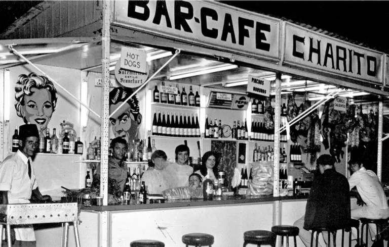 Historic photograph of the Charito bar-café